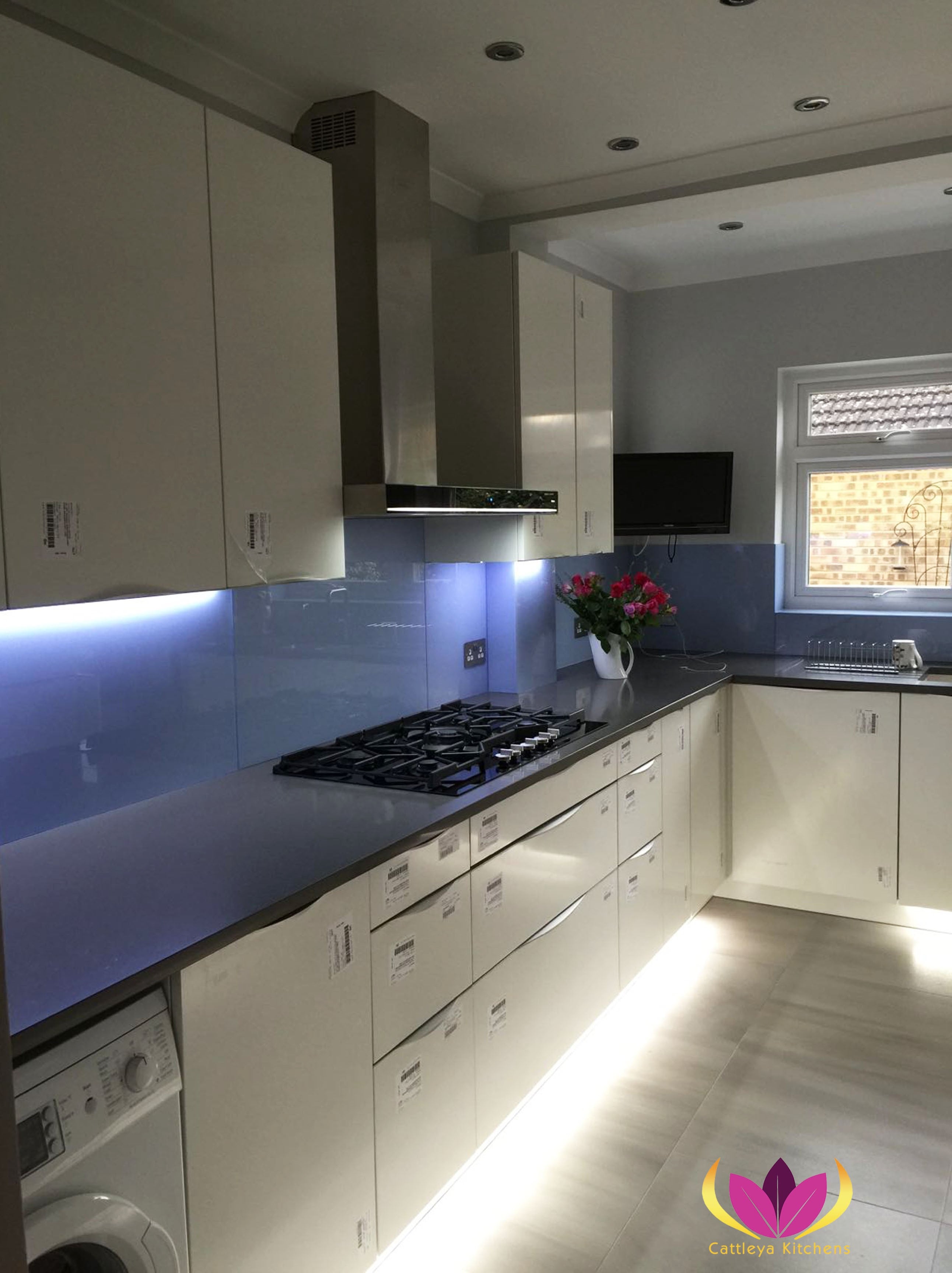 White L-shaped Ealing Finished Kitchen Project