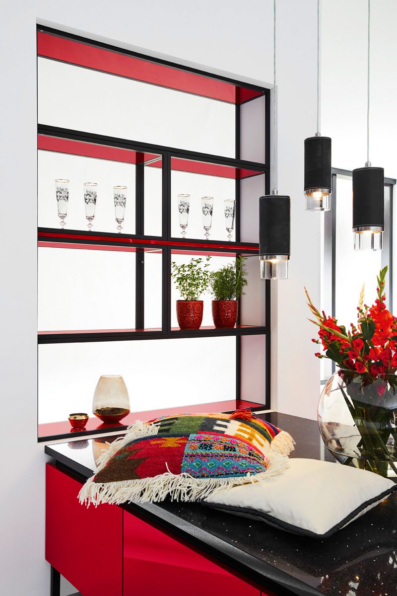 Black & Gloss Red Edition 2716 Kitchen Design