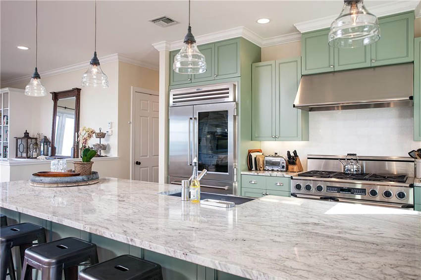 sage green kitchen cabinets