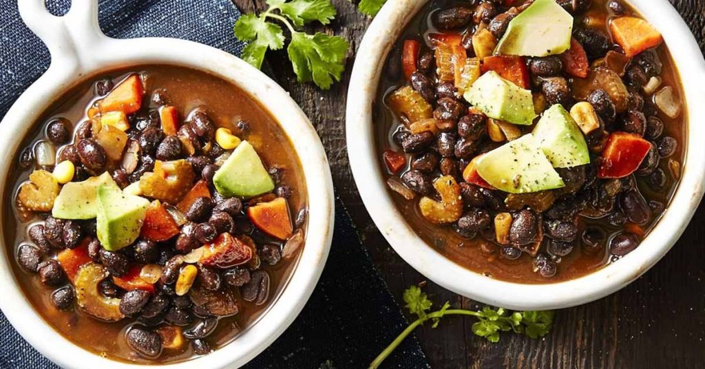 Smoky vegan black bean soup