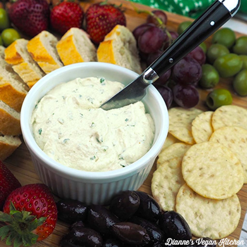 Tangy Herbed Vegan Cheese Spread