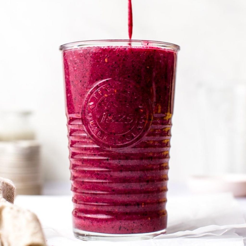 Raspberry and Blueberry Smoothie